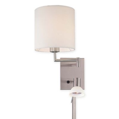 George Kovacs 1-Light Wall Sconce in Brushed Nickel with Glass Shade - Bed Bath & Beyond